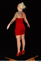 Jarushka Ross dressed red dress red high heels standing whole body 0012.jpg